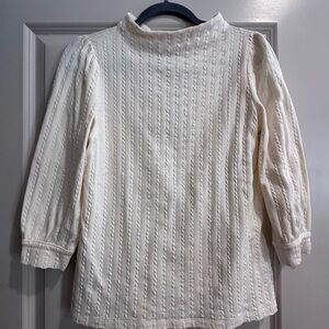 Talbots Ivory Cable Knit Sweater